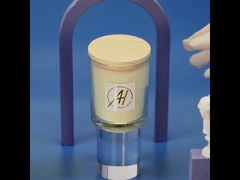 AROMA HOME برچسب خصوصی لوکس شمع شیشه ای معطر مشکی سفید