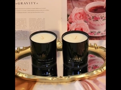 درب چوبی موم گل حفظ شده جعبه هدیه شمع معطر کریسمس مشکی سبز