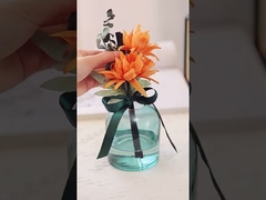 بطری شیشه ای فلاور استیک آروما HOME 400 میلی لیتری پخش کننده نی گرد با جعبه هدیه