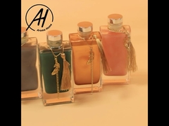 بطری شیشه ای عطر رید دیفیوزر برچسب خصوصی 100 میلی لیتری با درب فلزی طلایی