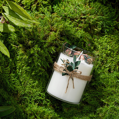 AROMA HOME جعبه هدایای سفارشی لوکس لیبل خصوصی شیشه شیشه ای شفابخش کریستال معنوی رایحه درمانی شمع سویا معطر