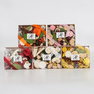 عطر لیبل خصوصی رنگارنگ پنبه گل خشک شده برای هدیه ست خانه