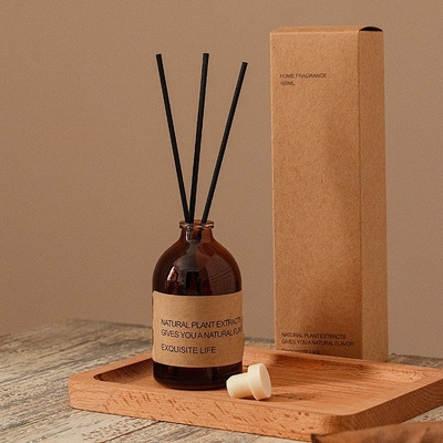 پخش کننده عطر قهوه ای بطری شیشه ای آروماتراپی 100 میلی لیتر لوکس نی دیفیوزر
