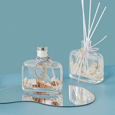 پوشش جعبه کادویی منحصر به فرد بطری ها روغن معطر اقیانوس شیشه ای دیفیوزر نی شیشه ای