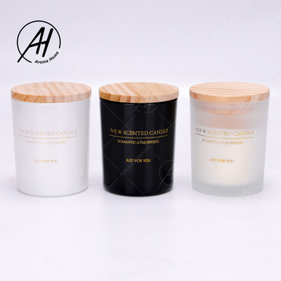 اسانس شمع معطر مشکی سفید مات شیشه ای جار اسپا موم سویا 100%