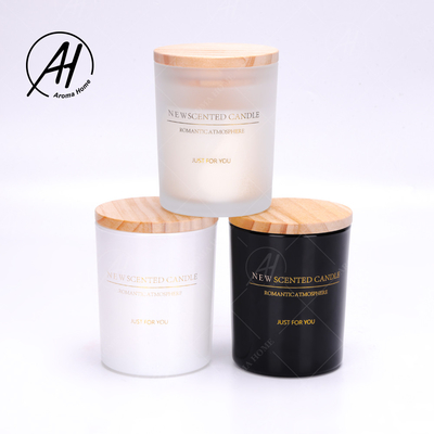 شمع شیشه ای مات 100% سویا واکس با روغن معطر بزرگ