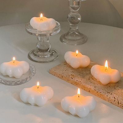 هدیه آروماتراپی دکوراسیون اتاق INS شمع عطر دار رنگ سفید ابری