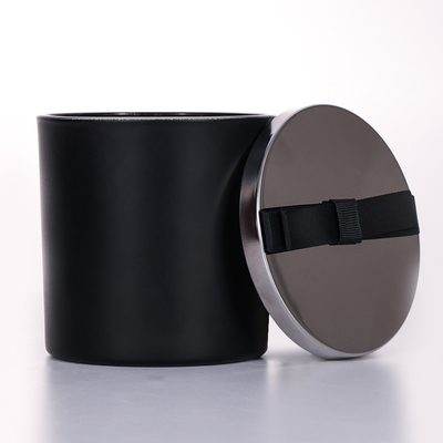 400 گرم نمونه رایگان شمع معطر شیشه ای درب فلزی مشکی 10*10 سانتی متر