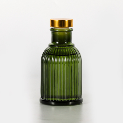 گاردن عطر بطری شیشه ای نی دیفیوزر لیبل خصوصی 100 میلی لیتری با درب فلزی طلایی
