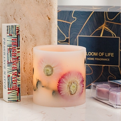 ست هدیه شمع معطر چای با عطر فنجان استوانه ای برای جشن عروسی