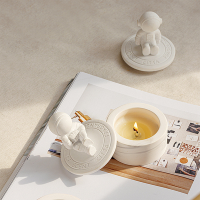 برچسب خصوصی شمع معطر آروماتراپی کریستال شفا دهنده فضانورد فضای گچی Velas