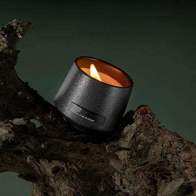 AROMA HOME عمده فروشی سفارشی خانه تزئینی مشکی چوبی مشکی شمع معطر درب فلزی سرامیکی خلاقانه