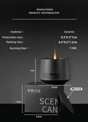 AROMA HOME عمده فروشی سفارشی خانه تزئینی مشکی چوبی مشکی شمع معطر درب فلزی سرامیکی خلاقانه