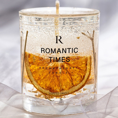 AROMA HOME دکور گل عطر ژله شمع ژل برچسب خصوصی لوکس شمع معطر موم سویا در ظرف شیشه ای