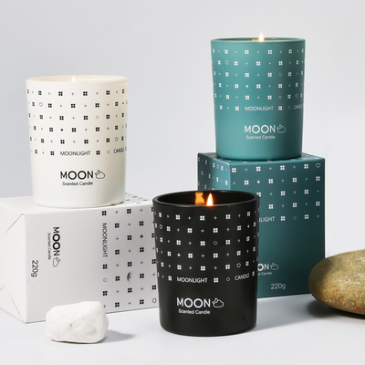 AROMA HOME سفارشی لوکس نوردیک عروسی روز مادر ماه عطر بدون دود موم سویا شمع معطر معطر در شیشه