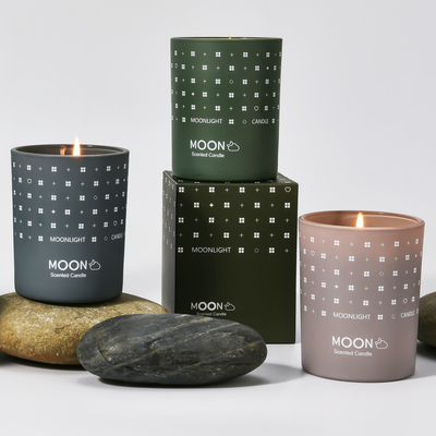AROMA HOME سفارشی لوکس نوردیک عروسی روز مادر ماه عطر بدون دود موم سویا شمع معطر معطر در شیشه