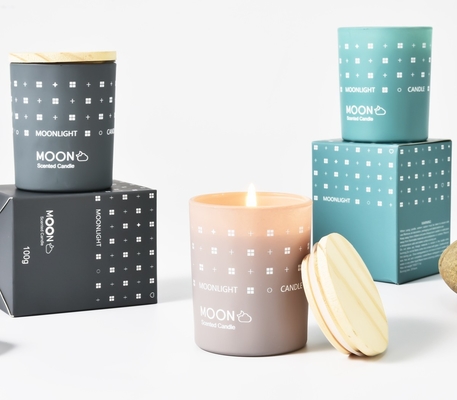 AROMA HOME کریسمس طبیعی پرکاربرد شیب نوردیک شمع شیشه ای شیشه ای موم سویا با جعبه تاشو
