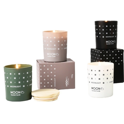 AROMA HOME کریسمس طبیعی پرکاربرد شیب نوردیک شمع شیشه ای شیشه ای موم سویا با جعبه تاشو