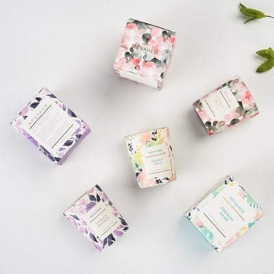 AROMA HOME عمده فروشی لوکس ست هدیه خانگی با عطر خلاقانه گل شیشه ای شمع معطر موم سویا