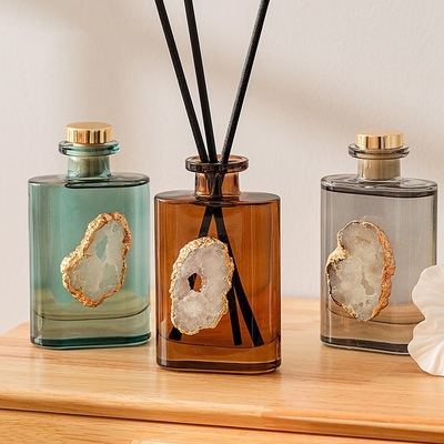 پخش کننده نی بطری شیشه ای عطر اتاق با هوای تازه دفتر آروماتراپی