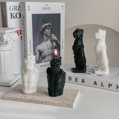 AROMA HOME شمع های معطر عاشقانه عاشقانه David Venus Laocoon مجسمه بدن انسان شمع های معطر موم سویا هدایای تولد