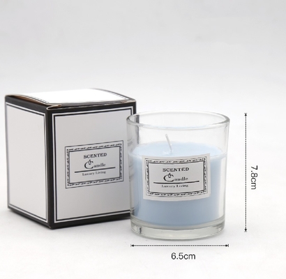 AROMA HOME برچسب خصوصی لوکس آروماتراپی سفارشی Nordic Ins عطر معطر موم سویا شمع های شیشه شفاف با جعبه هدیه