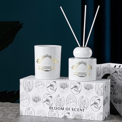 خوشبو کننده هوا بطری سفید مشکی شمع عطر روغن شمع پخش کننده نی هدیه