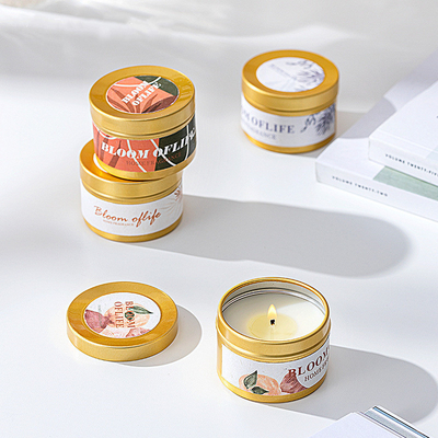 AROMA HOME سفارشی مینی رنگ مشکی و طلایی ست هدیه 5 بوی عطر خانگی شمع موم سویا معطر