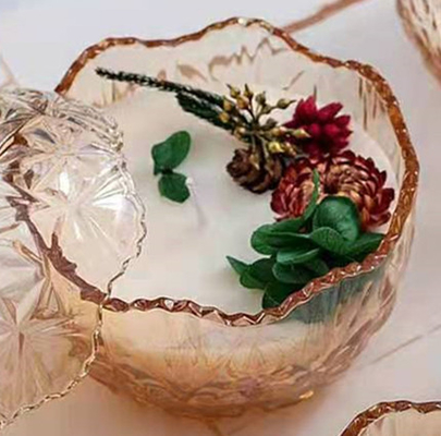 شمع معطر با درب عطر پارافین خانگی واکس عنبر شیشه ای روغن آروماتراپی