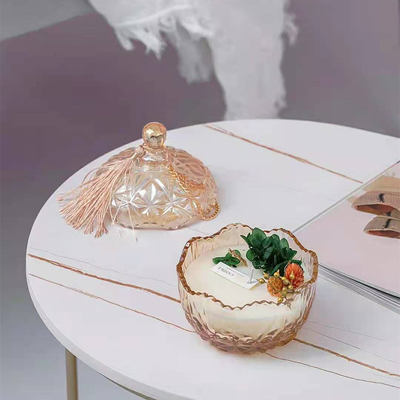 شمع معطر با درب عطر پارافین خانگی واکس عنبر شیشه ای روغن آروماتراپی