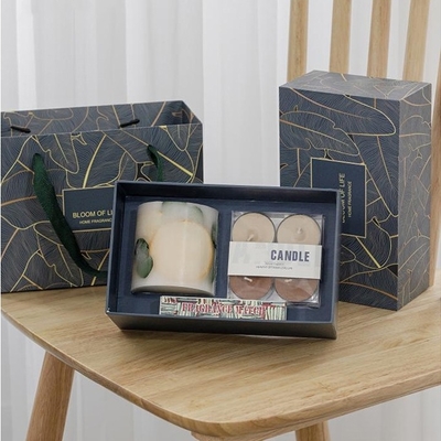 ست کادویی شمع معطر موم چای با فنجان استوانه ای رنگارنگ برای جشن عروسی