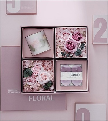 ست کادویی شمع معطر موم چای با فنجان استوانه ای رنگارنگ برای جشن عروسی