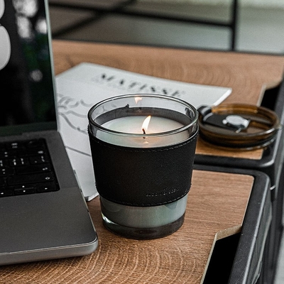 AROMA HOME شمع های معطر شیشه ای قهوه مشکی شیشه ای واکس سویا