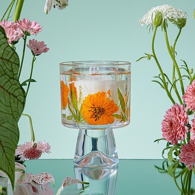 برچسب شمع های ژله ای معطر ژله ای ژله ای شیشه ای گل خشک شیشه ای کادویی سفارشی
