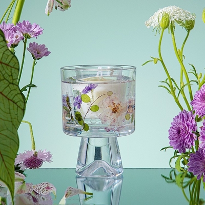 برچسب شمع های ژله ای معطر ژله ای ژله ای شیشه ای گل خشک شیشه ای کادویی سفارشی