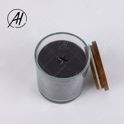 شمع های معطر منحصر به فرد با رایحه شکلات سیاه با درب و جعبه هدیه