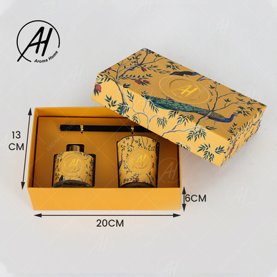 AROMA HOME لوکس نی پخش کننده روغن طبیعی خوشبو کننده هوا ست هدیه شمع