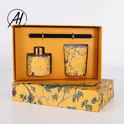 AROMA HOME لوکس نی پخش کننده روغن طبیعی خوشبو کننده هوا ست هدیه شمع