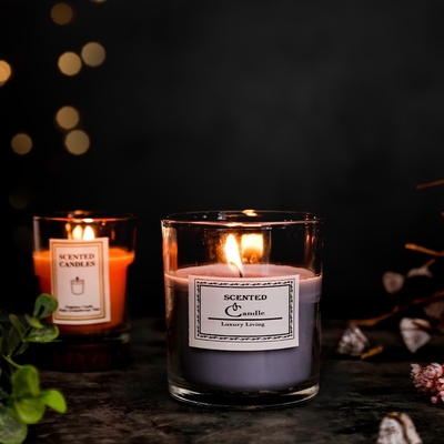 آروماتراپی Nordic Ins رایحه معطر شمع شیشه شفاف موم سویا با جعبه هدیه