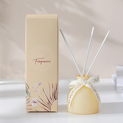 مواد شیمیایی خانگی شیشه ای لوکس پخش کننده عطر نی با چوب خیزران برای ست هدیه