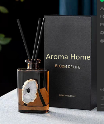 AROMA HOME اسانس کریستال کهربا ست پخش کننده نی 180 میلی لیتری برای اتاق خواب