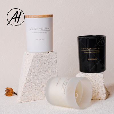 اسانس شمع معطر مشکی سفید مات شیشه ای جار اسپا موم سویا 100%