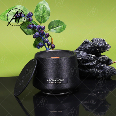 ظروف شمع معطر سفارشی ظروف بتنی مشکی سیمانی برای شمع