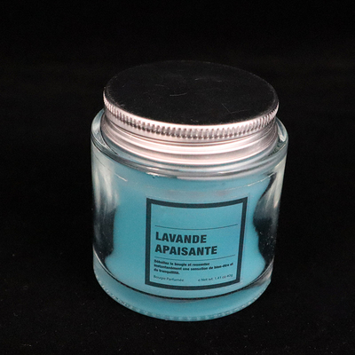 12 اونس شمع شیشه ای آبی خانگی مربای اسطوخودوس معطر برای حمام اتاق خواب