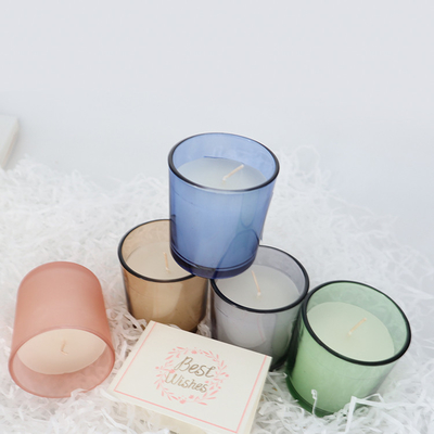 شمع معطر موم سویا شیشه ای رنگارنگ خانگی 2022 Aroma Home