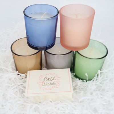 شمع معطر موم سویا شیشه ای رنگارنگ خانگی 2022 Aroma Home