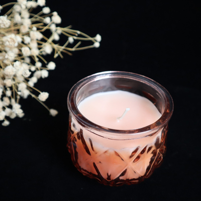شمع معطر موم سویا شیشه ای رنگارنگ آروما خانه 2022