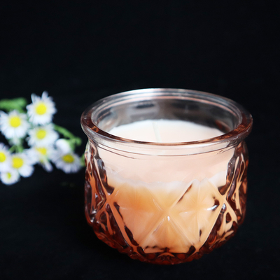 شمع معطر موم سویا شیشه ای رنگارنگ آروما خانه 2022