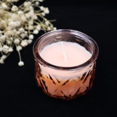 شمع معطر موم سویا شیشه ای رنگارنگ آروما خانه 2022