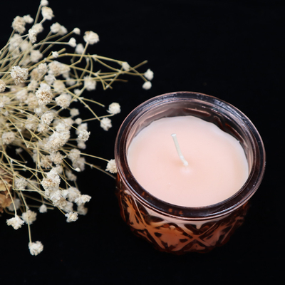 شمع معطر موم سویا شیشه ای رنگارنگ آروما خانه 2022